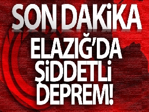 Elazığ'da 5,3 büyüklüğünde deprem