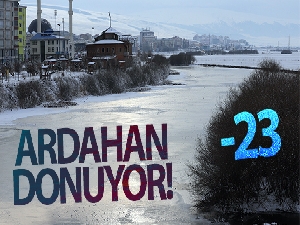 Göle donuyor: Eksi 23 derece