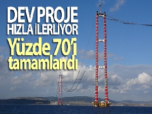 Çanakkale 1915 Köprüsü ‘kedi yolu'nun yüzde 70'i tamamlandı
