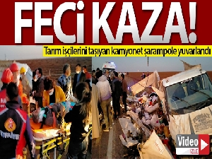 Mardin'de tarım işçilerini taşıyan kamyonet şarampole yuvarlandı: 32 yaralı