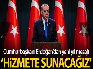 Cumhurbaşkanı Erdoğan'dan yeni yıl mesajı