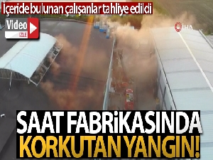 Çatalca'da saat fabrikasında yangın