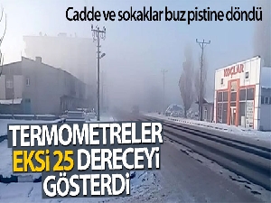 Göle'de dondurucu soğuklar