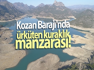 Kozan Barajı'nda ürküten kuraklık manzarası