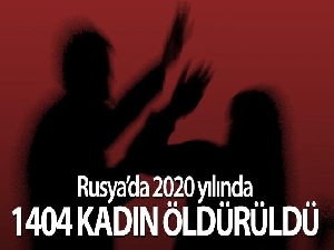 Rusya'da 2020 yılında 1404 kadın öldürüldü