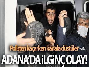 Otomobilden havaya ateş açtılar, polisten kaçarken drenaj kanalına düştüler