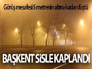 Başkent sisle kaplandı