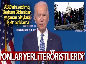 Biden'dan Kongre binasını basanlara 'yerli terörist' benzetmesi