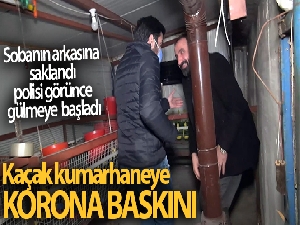 Kaçak kumarhaneye korona baskını kamerada