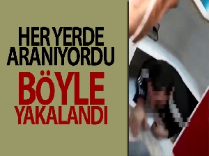 Aranan şahıs dolaptaki gizli bölmede yakalandı