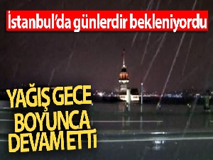 İstanbul'da beklenen yağış gece boyunca devam etti