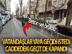 Vatandaşlar yaya geçidi istedi, caddedeki geçit de kapandı