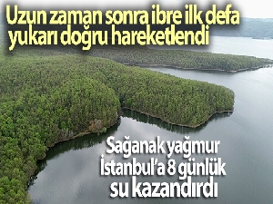 Hafta sonu etkili olan sağanak yağmur İstanbul'a 8 günlük su kazandırdı