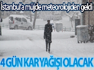 İstanbul'da 4 gün kar yağışı etkili olacak