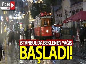 İstanbul'da beklenen yağış başladı