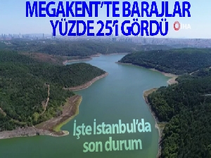 İstanbul'da barajların doluluk oranı yüzde 25 seviyesine yaklaştı