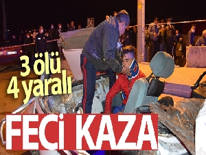 Antalya'da feci kaza: 3 ölü, 4 yaralı