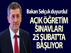 Bakan Selçuk duyurdu: Açık öğretim sınavları 25 Şubat'ta başlıyor