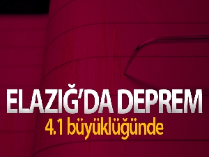 Elazığ'da 4.1 büyüklüğünde deprem