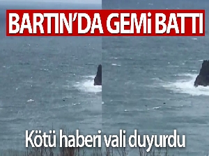 Bartın açıklarında Rus bandralı gemi battı