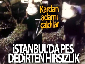 İstanbul'da pes dedirten hırsızlık: Kardan adamı çaldılar