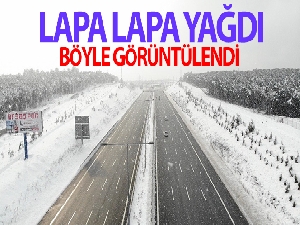 İstanbul'da lapa lapa kar yağışı havadan böyle görüntülendi