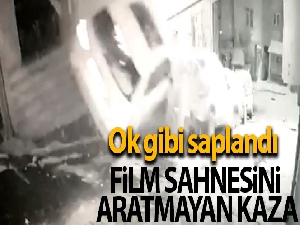 İstanbul'da film sahnelerini aratmayan kaza kamerada