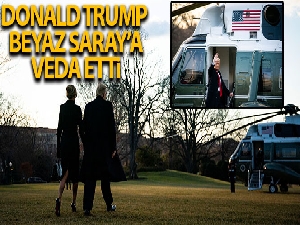 Trump, Beyaz Saray'a veda etti