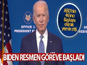 Joe Biden yemin ederek ABD'nin 46. Başkanı oldu