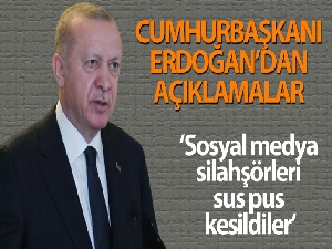 Cumhurbaşkanı Erdoğan: 'Sosyal medya silahşörleri mesele CHP olunca sus pus kesildiler'