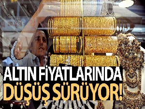 Altın fiyatlarında düşüş sürüyor
