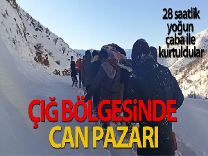 Çığ bölgesinde can pazarı