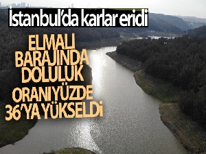 İstanbul'da karlar eriyince Elmalı barajında doluluk oranı yüzde 36'ya yükseldi