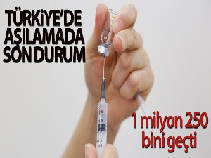Türkiye genelinde aşılanan vatandaş sayısı 1 milyon 250 bini geçti