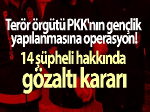 Terör örgütü PKK'nın gençlik yapılanmasına operasyon: 14 şüpheli hakkında gözaltı kararı