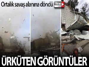 Sanayi sitesini hortum vurdu, o anlar kamerada