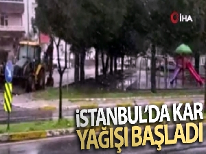 Silivri'de kar yağışı başladı!