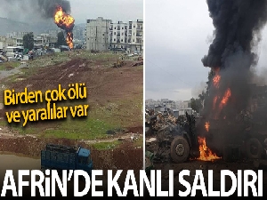 Afrin'de PKK/YPG'nin bombalı saldırısı sonucu 5 kişi hayatını kaybetti, 22 kişi yaralandı