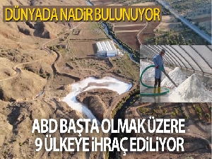 Dünyada nadir bulunan mineral deposu tuz 9 ülkeye ihraç ediliyor