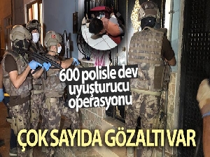 Bursa'da şafak vakti 600 polisle dev uyuşturucu operasyonu çok sayıda gözaltı var