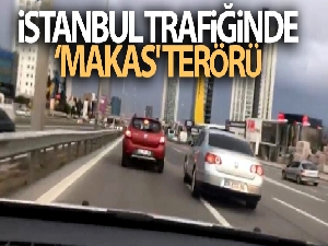 İstanbul trafiğinde 'makas' terörü kamerada