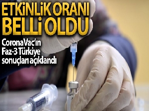 CoronaVac isimli Covid-19 aşısının Faz-3 Türkiye sonuçları açıklandı