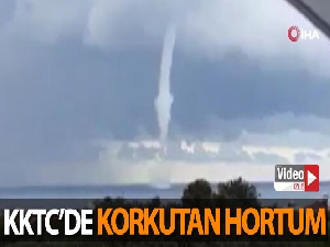 Kuzey Kıbrıs Türk Cumhuriyeti'nde çıkan hortum korkuttu