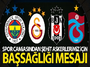 Spor camiasından şehit askerler için başsağlığı mesajı