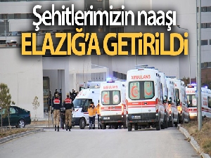Şehitlerimizin naaşı Elazığ'a getirildi