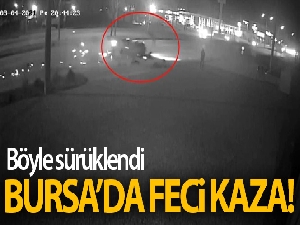 Moto kuryenin hayatını kaybettiği feci kaza kamerada