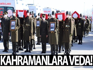 11 şehidimiz Elazığ'dan törenle Ankara'ya uğurlandı