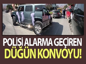 Büyükçekmece'de polisi alarma geçiren düğün konvoyu