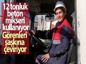 12 tonluk beton mikseri kullanıyor