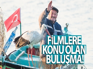 Yaren leylek ile Adem amca 10'uncu kez buluştu